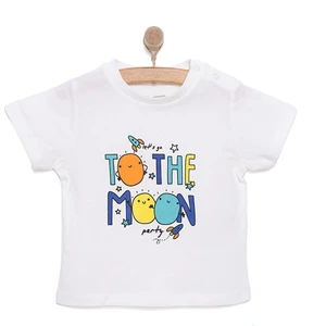 Basic Erkek Ay Baskılı T-Shirt Erkek Bebek