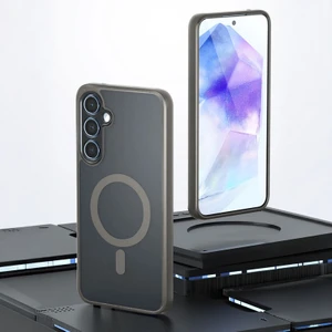 Samsung Galaxy S22 Uyumlu Kılıf Zebana Fros Silikon Kılıf (Kablosuz Şarj Destekli) Gri