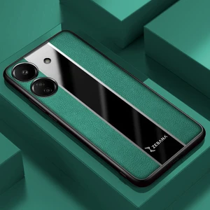 Xiaomi Poco C65 Uyumlu Kılıf Zebana Premium Deri Kılıf Yeşil