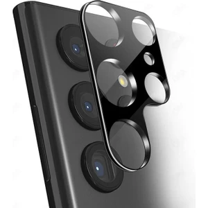 Samsung Galaxy S21 Ultra Kamera Lens Koruma Camı Siyah