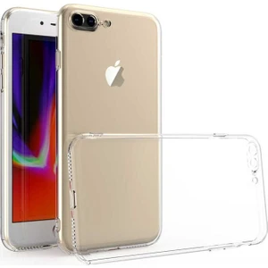 Apple iPhone 8 Plus Uyumlu Kılıf Zebana Şeffaf Soft Silikon Kılıf Şeffaf