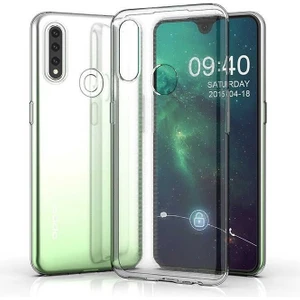 Oppo A31 Uyumlu Kılıf Zebana Şeffaf Soft Silikon Kılıf Şeffaf