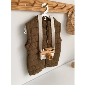 Kids Fermuarlı Dolgulu Şişme Triko Yelek