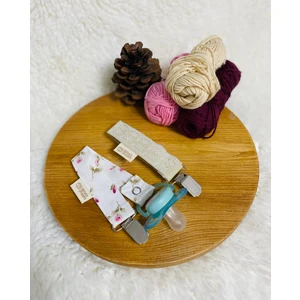 Minas Dream Minasdream Ikili Çıtçıtlı Emzik Askısı Krem Çiçekli Bahar Desen