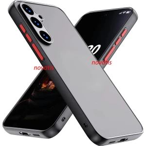 Samsung Galaxy S24 Fe Uyumlu 3D Kamera Lens Korumalı Kenarları Renkli Arkası Mat Şeffaf Kılıf
