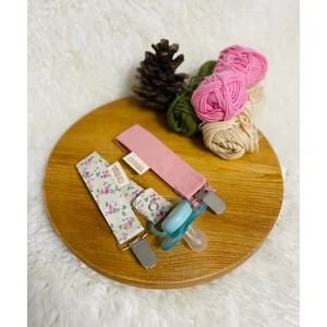 Minas Dream Minasdream Ikili Çıtçıtlı Emzik Askısı Pembe Çiçekli Bahar Desen