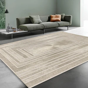 Net Room Modern Kaymaz Taban Halı Şık Salon Mutfak Koridor Halısı Krem 4024