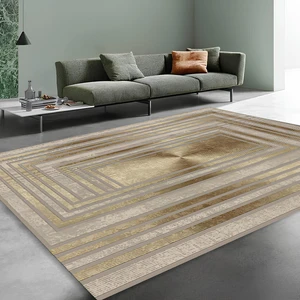 Net Room Modern Kaymaz Taban Halı Şık Salon Mutfak Koridor Halısı Gold 4024