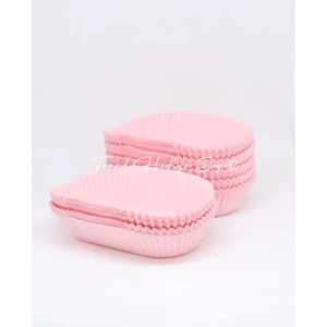 Trend Hediye Sepeti 200 Adet Büyük Boy Pembe Muffin, Cupcake, Kek Kalıbı, 8.5x4 cm
