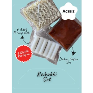 K Bap Food Acısız Rabokki Seti - Acısız Sos + Noodle + 6'lı Pirinç Keki