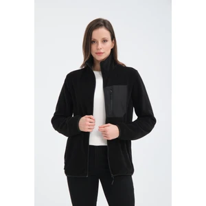 Tam Fermuarlı Beş Cepli Kadın Polar Ceket