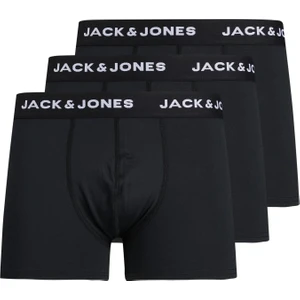 Jack & Jones Boxer Shorts Men Microfiber Trunks Jacbase 3-Pack Black
