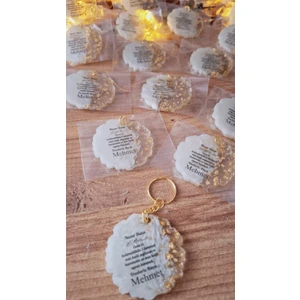 Sevgiliatolyem Isme Özel Dualı Anahtarlık  10 Adet Doğum Günü Mevlüt Babyshower Hediyelikleri