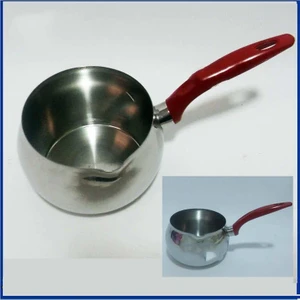 Büyük Boy Küre Model Paslanmaz Çelik Cezve Tek Saplı 800ML Sütlük