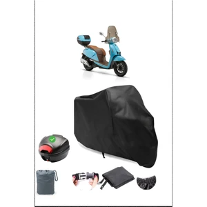 Rks Ltr 125 Arka Çanta Uyumlu Siyah Motosiklet Branda Su Geçirmez Dayanıklı Kumaş