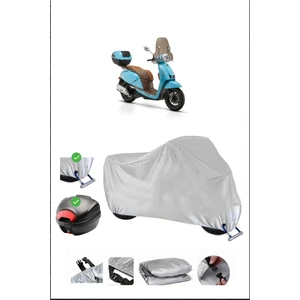 Rks Ltr 125 Için Arka Çanta Ve Kilit Uyumlu Gri Motosiklet Branda, Güvenli