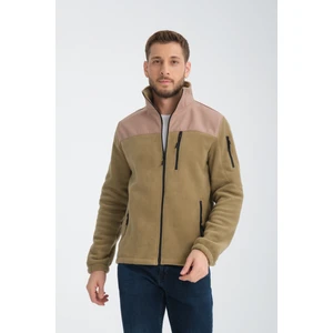 Tam Fermuarlı Softshell Garnili Polar Ceket