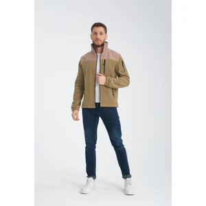 Tam Fermuarlı Softshell Garnili Polar Ceket