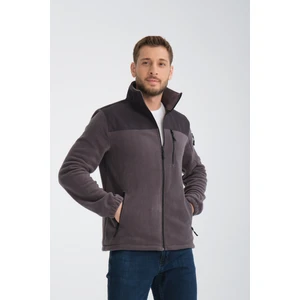 Tam Fermuarlı Softshell Garnili Polar Ceket