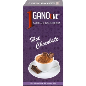 1 Kutu Ganoone Hot Chocolate, Ganoderma Reishi Mantarı Özütlü Içecek Karışımı - (20 Poşet x 28g)