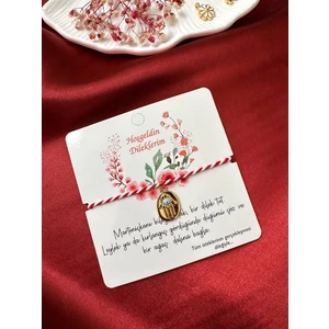 The Canelif Accessories Kartlı  Marteniçka Bileklik - Ayarlanabilir, Şans Getiren Özel Tasarım (Hediye Paketli gönderim sağlanmaktadır.)