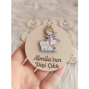 10 Adet Diş Tutan Perili Ahşap Magnet Diş Buğdayı Diş Hediyelikleri Magnet