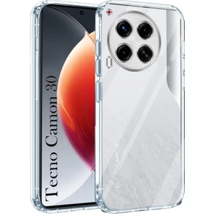 Tecno Camon 30 Uyumlu Şeffaf Silikon Kılıf - Kamera Korumalı Esnek Tam Koruma Kapak