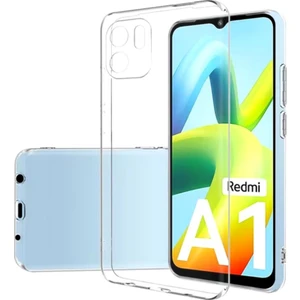 Redmi A1 Uyumlu Şeffaf Silikon Kılıf - Kamera Korumalı Esnek Tam Koruma Kapak
