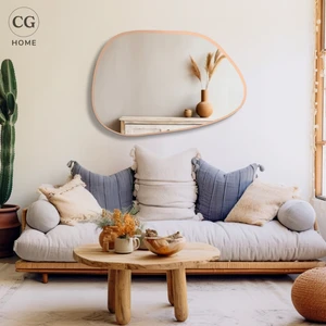 Cg Home Asimetrik Ayna, 75 x 55  cm , Konsol Aynası, Dresuar Aynası, Duvar Aynası, Şişecam Ayna