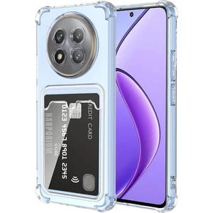 Poco X7 5g Uyumlu Kılıf Darbe Emici Köşe Korumalı Kartlıklı Cüzdanlı Silikon Kapak - Şeffaf