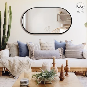 Cg Home Model Alfa, Dekoratif Ayna, Duvar Aynası, Konsol Aynası, Elips Ayna, Salon Aynası