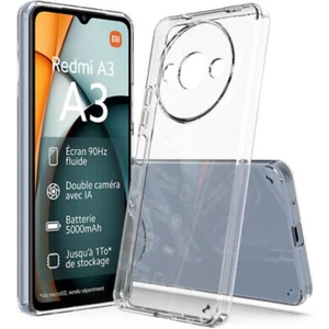 Redmi A3 4g 2024 Uyumlu Şeffaf Silikon Kılıf - Kamera Korumalı Esnek Tam Koruma Kapak
