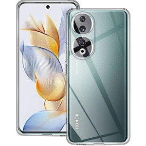 Honor 90 Uyumlu Şeffaf Silikon Kılıf - Kamera Korumalı Esnek Tam Koruma Kapak