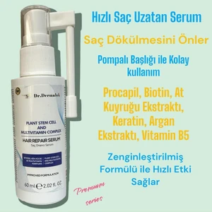 Dr. Dermalok Hızlı Saç Uzatım Serum Dökülüme Karşı Zenginleştirilmiş Formülü ile Premıum Series Unisex 60 ml