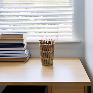 Çok Amaçlı Dekoratif Mini Hasır Kalemlik