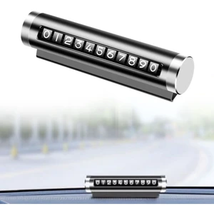 BUFFER® Alüminyum Kasa Siyah Renk Çevirmeli Araç Içi Telefon Numaratörü Park Oto Numaratörü