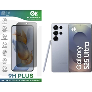 ECR MOBILE Samsung Galaxy S25 Ultra Ekran Koruyucu Tam Uyumlu 9h Esnek Nano Kırılmayan Mat Hayalet