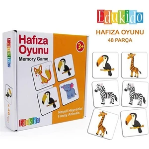 Eğitici Oyuncak Hafıza Oyunu Neşeli Hayvanlar Çocuk Kutu Oyun