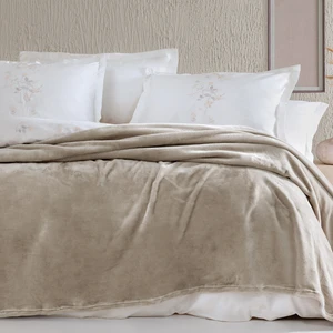 Bedding Olenna Çift Kişilik Wellsoft Battaniye - Bej