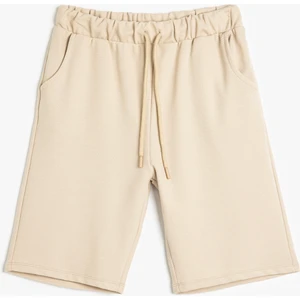 Basic Beli Bağcıklı Cepli Şort