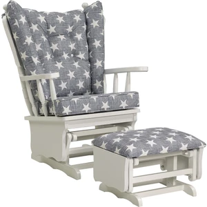 Meltem Smart Sallanır Emzirme Dinlenme Koltuğu Sallanan Sandalye Sallanan Koltuk + Markiz (beyaz-yıldız (3050))