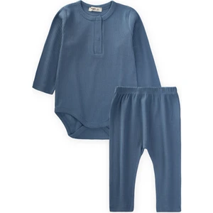 Fitilli Basic Zıbın Takım Indigo Mavi