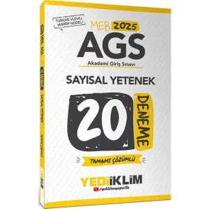 Yediiklim Yayınları   2025 Meb Ags Sayısal Yetenek Tamamı Çözümlü 20 Deneme