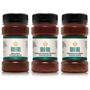 Gold Gull Speculoos, Kremalı Kakaolu Bisküvi & Çikolatalı Kurabiye Aromalı Kahve & Meyve Şurupları 3 x 80 Ml