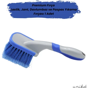 Premium Kısa Saplı Araç Tekerlek Lastik Fırçası – Oto Lastik, Jant, Davlumbaz ve Kumaş Paspas Yıkama Fırçası 1 Adet
