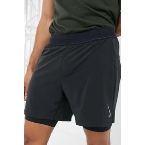 Trainning Dri Fit Yoga Mens 2/1 Shorts Dokuma Taytlı Şort Siyah