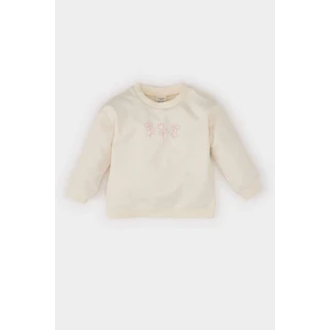 Kız Bebek Bisiklet Yaka Baskılı Sweatshirt D8548A525SP