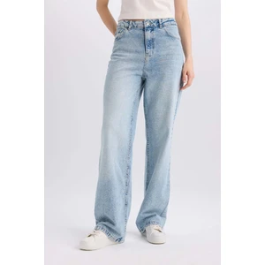 90's Wide Leg Yüksek Bel Uzun Jean Yıkamalı Pantolon E4269AX25SP