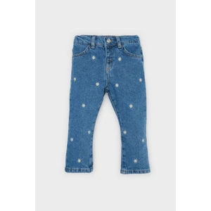 Kız Bebek Çiçekli Geniş Paça Jean Pantolon D9440A525SP
