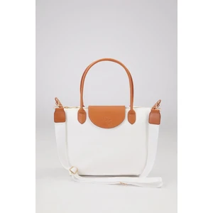 Beyaz Trend Askılı El Çantası